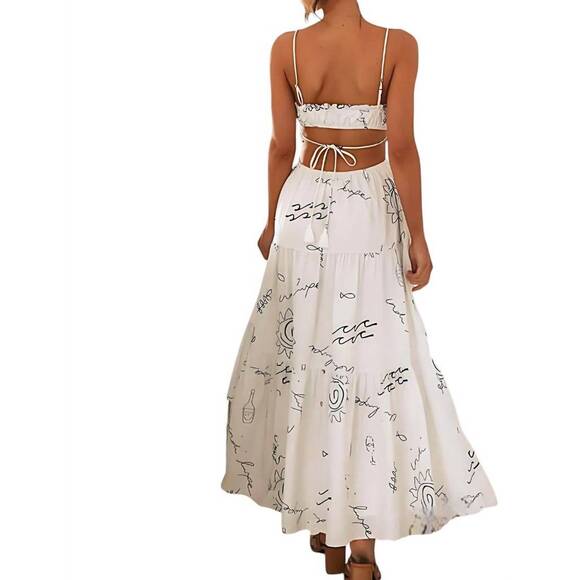 NEW ROSA CLOTHING clarissa bandeau swing maxi dress in white - Picture 2 of 5